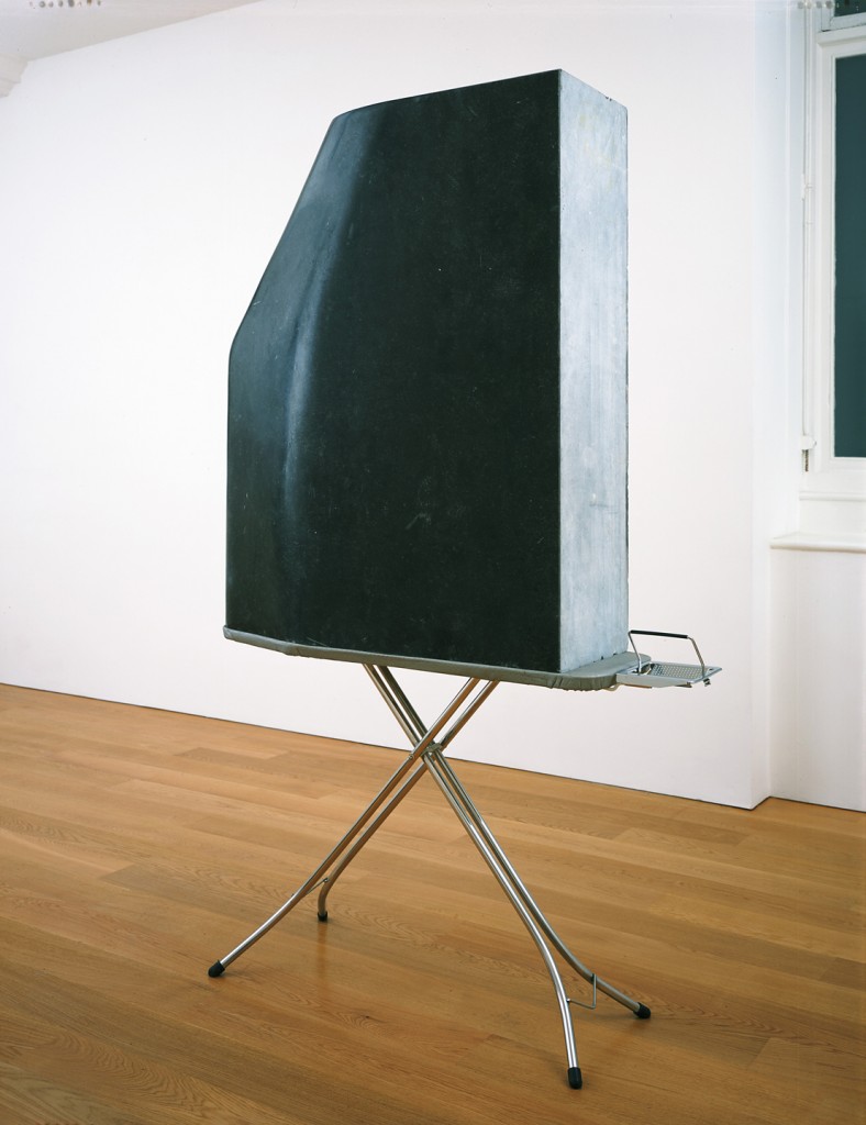 Amikam Toren, Golem, kilkenny stone, stainless steel, fabric, 216x136x37cm, 2002