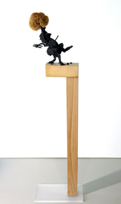 Column no.3, beech wood, painted plywood and sponge, 30x20x110cm, 2015