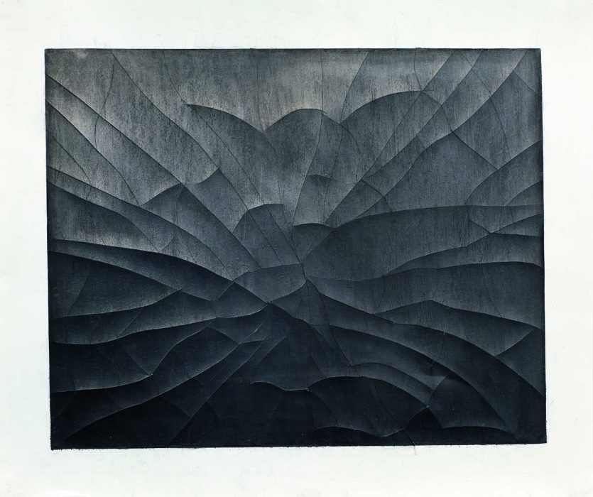 Broken Paper, Graphite and cuts of paper, 40x50 cm. 2014