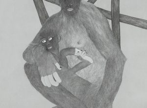 Holding 2015, ink and pencils on paper,220x150cm copy