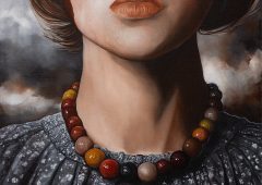 ענת בצר, ללא כותרת 5 (רוח), 35 על 35 סמ, שמן על בד 2025