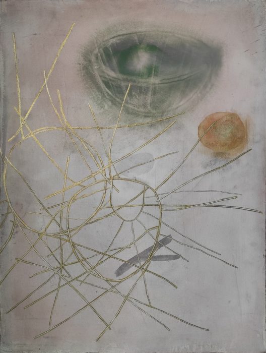 Talia Keinan, Broken Cage, mixed media, 70x49 cm, 2025
