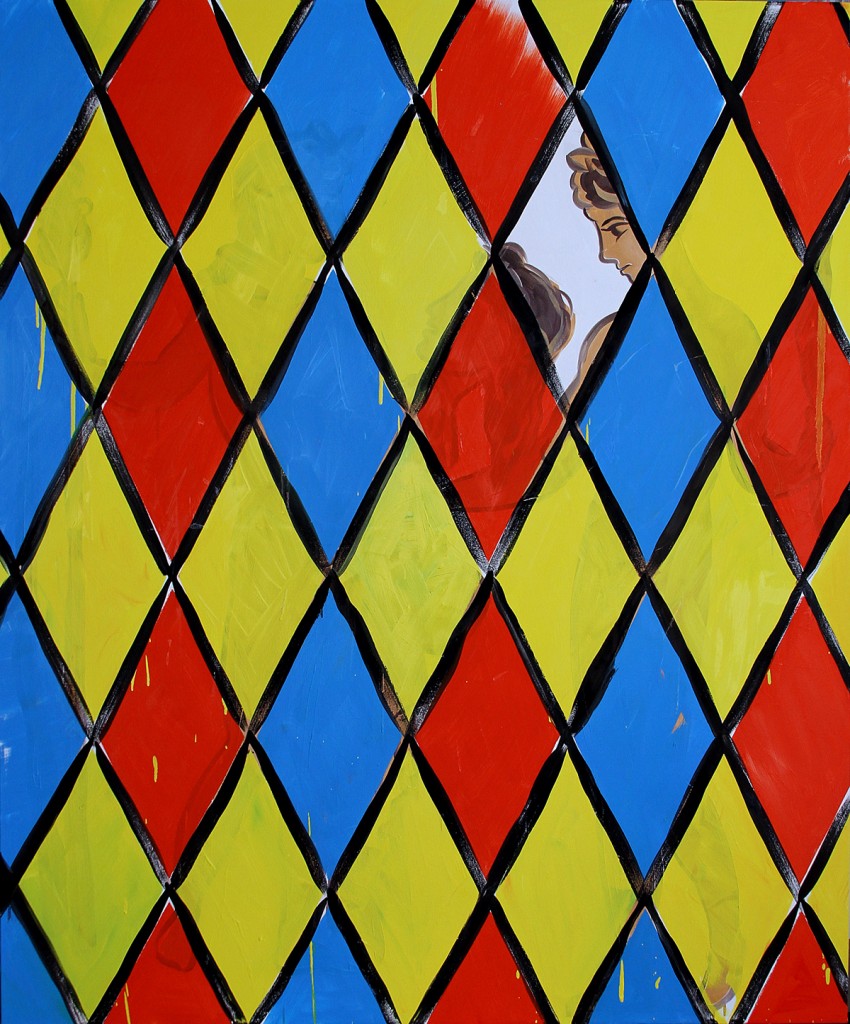 Untitlled (Diamond masks), Oil on Canvas, 145x175cm, 2013 