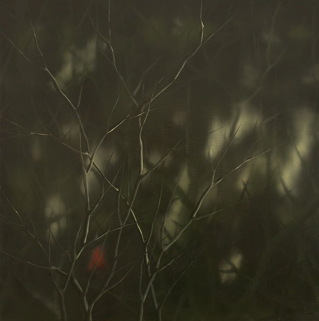 Forest Green (Red), Oil on canvas, 80x80cm, 2009 