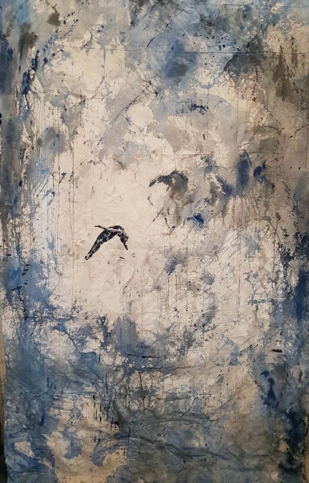 ink and acrylic on canvas, 180x120 cm, 2017