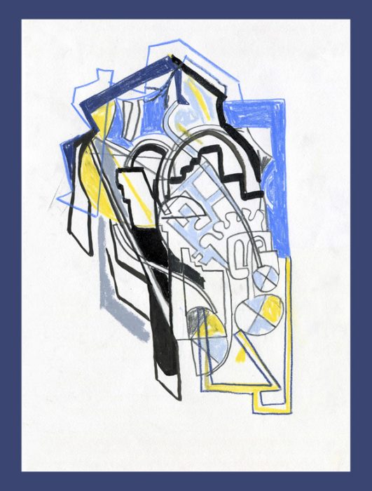 unit (2), 2011, Pastel and pencil on paper, 120 × 90 cm