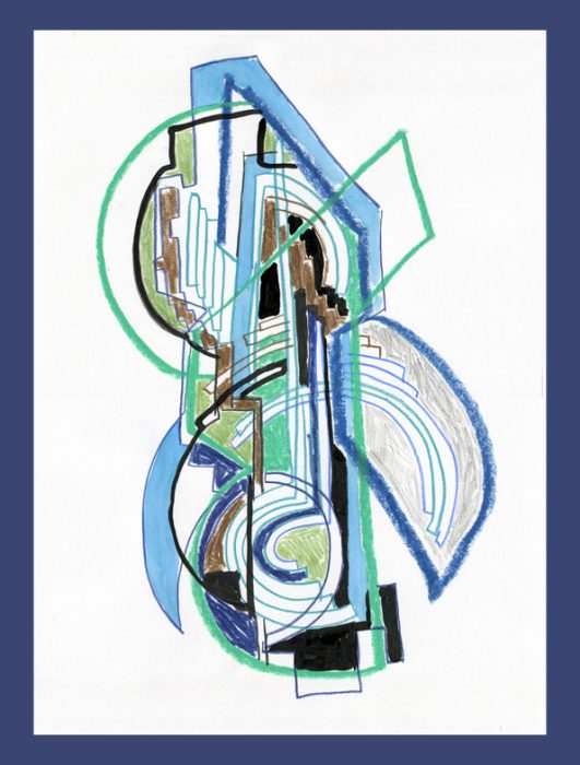 unit (3), 2011, Pastel and pencil on paper, 120 × 90 cm