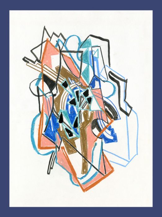 unit (4), 2011, Pastel and pencil on paper, 120 × 90 cm
