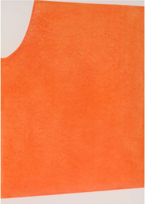 Dark Cadmium Orange, 2024, soft pastel on paper, 102x72 cm