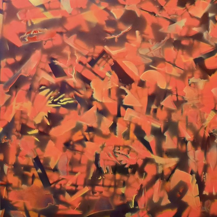 Yitzhak Livneh, Car and Knife, 2025, Synthetic color on dibond, 122 × 122 cm