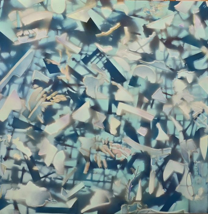  Yitzhak Livneh, Knife, 2025 Synthetic color on dibond, 122 × 122 cm