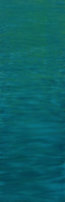 Matan Ben Tolila, Light On Water (4), 2025 (The Sea Was A Mirror), Oil on canvas, 120 × 40 cm