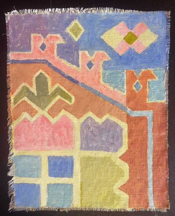 Ido Michaeli, Sunflowers of the Middle East (16), Oil on fabric, 26 x 21 cm, 2026