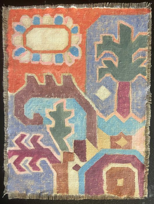 Ido Michaeli, Sunflowers of the Middle East (17), Oil on fabric, 26 x 21 cm, 2026